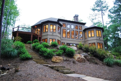 Back of home. Steps and path lead to the lake!