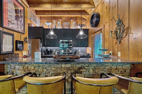 View into Kitchen From Bar Counter
