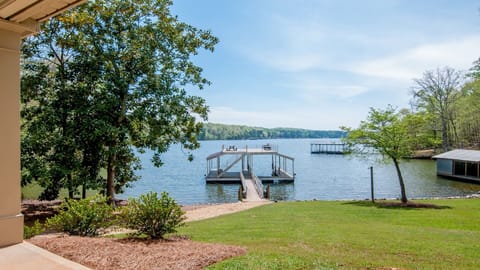 This cove is fantastic! See it from almost every room. Gentle slope from house.