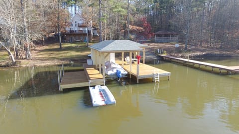 Our dock with 2 sundecks, jet ski dock and plenty of room for your boat!