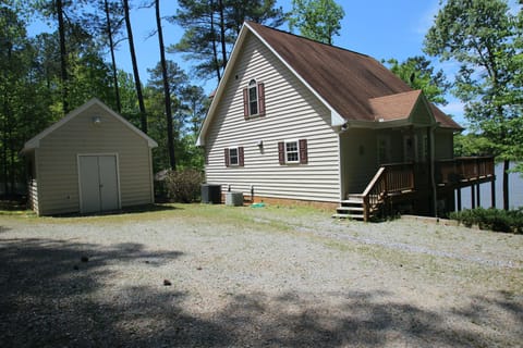 House from driveway.  There's plenty of parking.