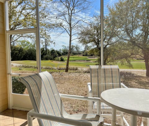 Patio with beautiful view of Norman Golf Course (Hole #9)!