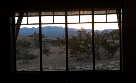 Looking across Big bend national Park from 'Studio' bedroom window