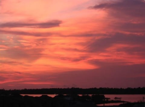 

Sunset over the Inter-coastal. Looking out the entry door.
