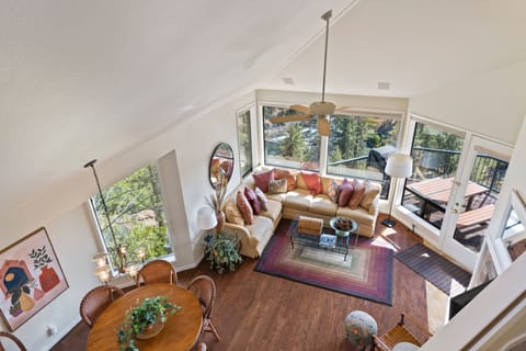Family Room picture taken from the top of the staircase