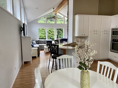 Big windows and lots of light in the main living space