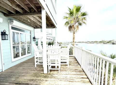 Waterfront back porch perfect for morning coffee and sunset views