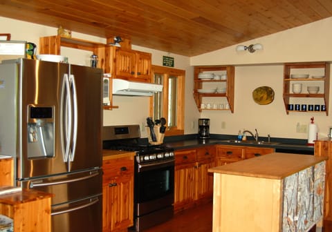 Fully equipped kitchen with top of the line appliances.