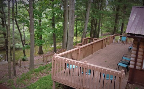 large deck overlooking Hunters Creek