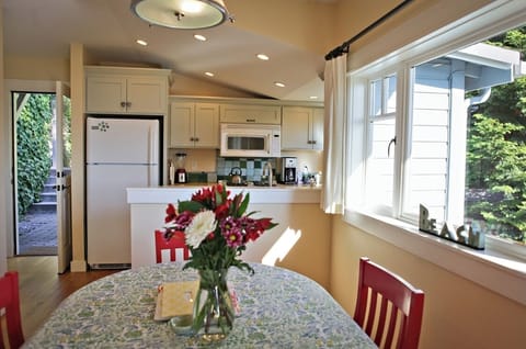 Enjoy a delicious meal in the home or out on the beach side picnic table.