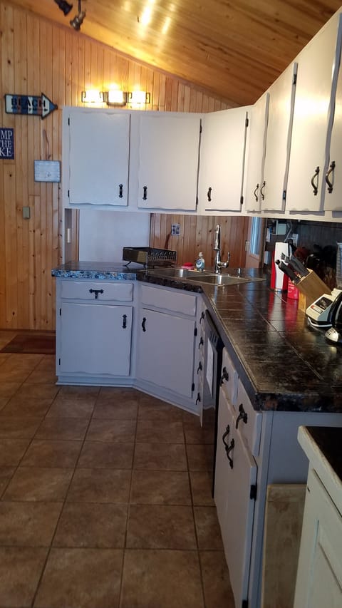 The kitchen and entry way