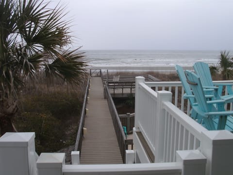 The walk to the beach doesn't get easier than this.