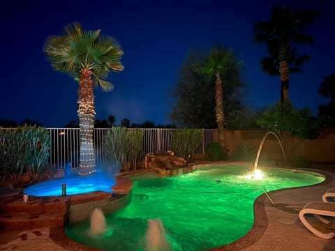 heated pool and hot tub