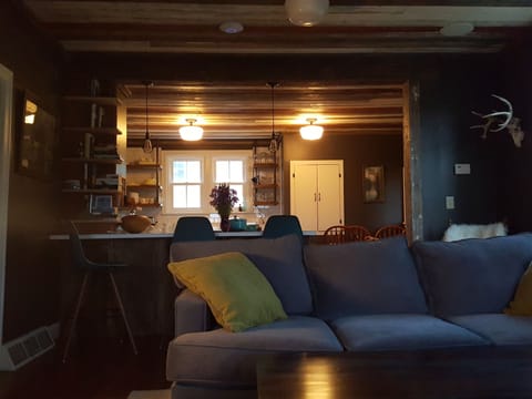 Sleeper sofa in living room