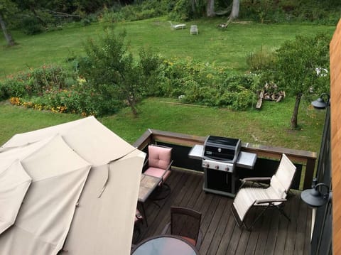 Hammock ground level back sitting area.