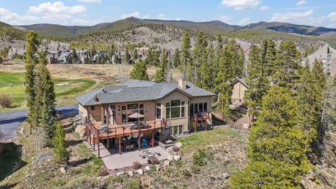 The spectacular view of the back of the home.