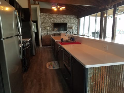 16 feet of kitchen workspace