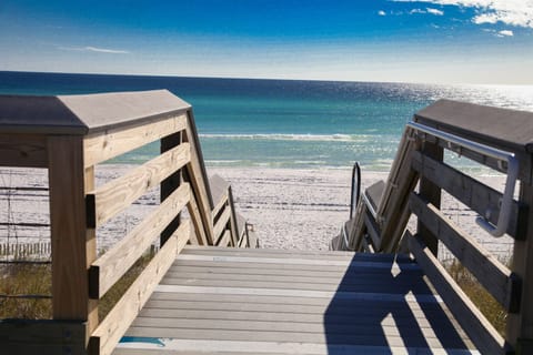 The most beautiful, white sand beaches in the world are right across the street.
