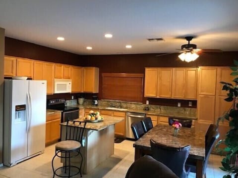 Exceptional granite island and counters.