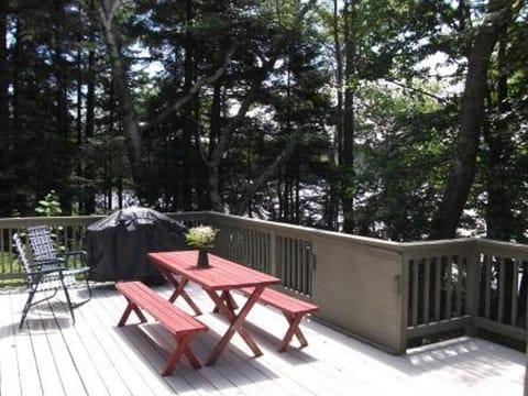 Relax or dine on our sunlit deck overlooking Lake Ninevah