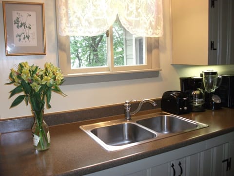 Updated Kitchen with new counter, sink and appliances
