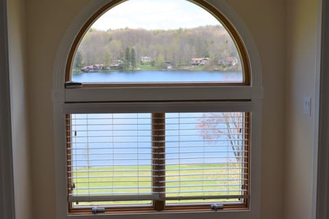 View from top floor hallway. 