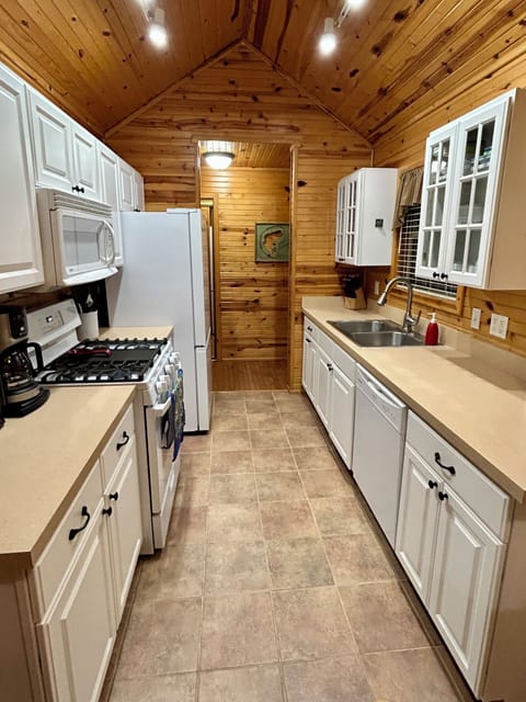 Galley Kitchen that is fully stocked