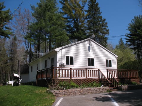 Outside with wrap around deck