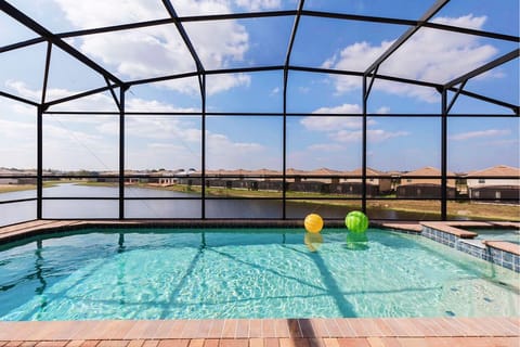 Private heated Pool and Spa with lake view