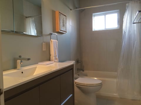 Bathroom with spa-like feel.