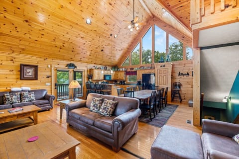 Smart TV, fireplace, DVD player, music library