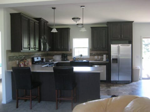 View of the kitchen from the living room 