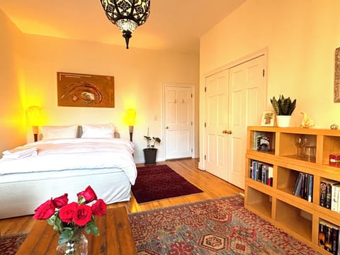 one bedroom with a livingroom and a kitchenette in closet