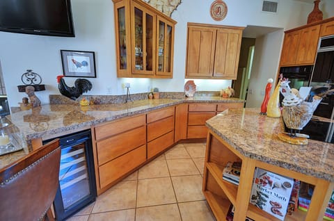 Kitchen Has Wine Fridge