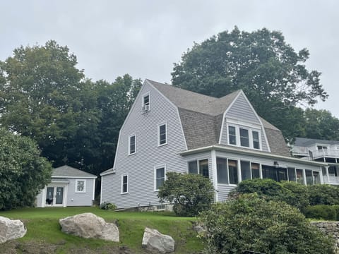 Front of house - street view (with detached rec room space in back)