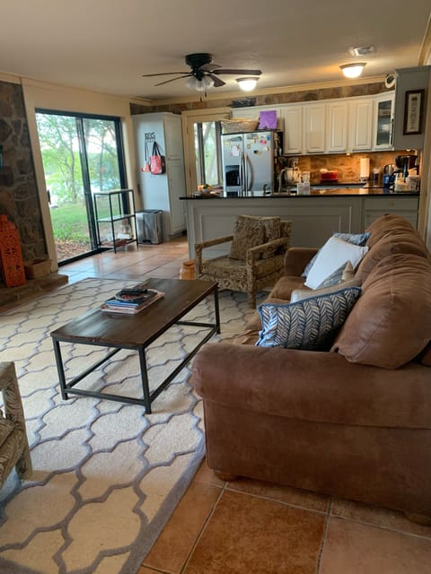 Smart TV, fireplace, DVD player, video library