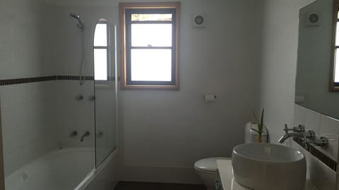 Hair dryer, towels, toilet paper