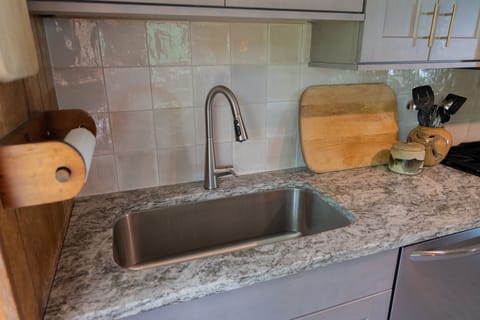 New sink with garbage disposal. 