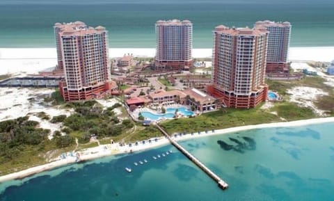 Tower 1 in the middle next to Beach front