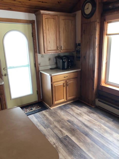 Coffee Bar in kitchen includes a drip pot and a Keurig