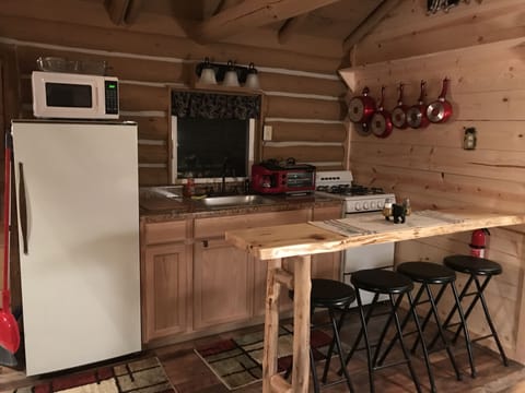 Fully stocked kitchenette 