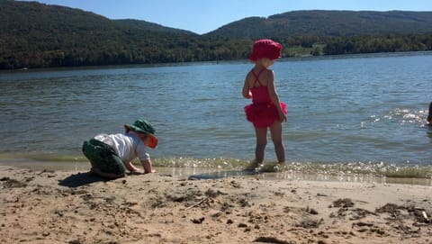 Our children enjoying the beach at Bald Eagle State Park