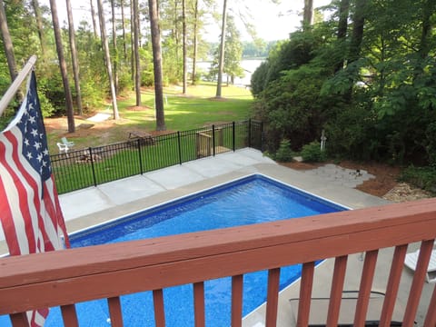 View from the back deck toward the lake.