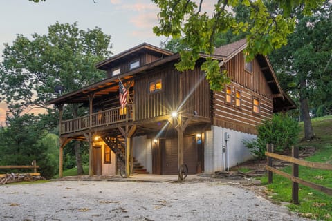 Our cabin view as you enter the driveway