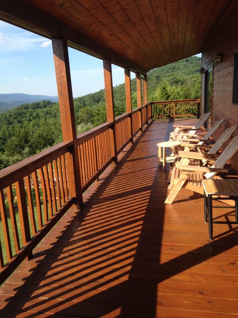 Back deck looks over Lost River Valley. 
