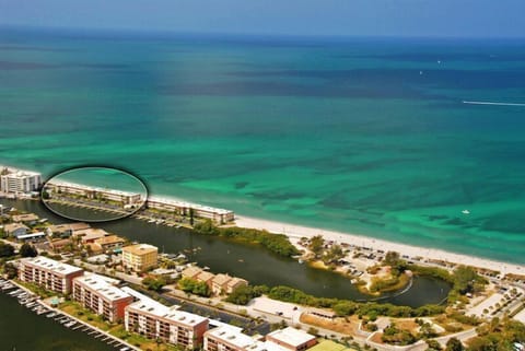 Aerial view of Fisherman's Cove at Turtle Beach on Siesta Key