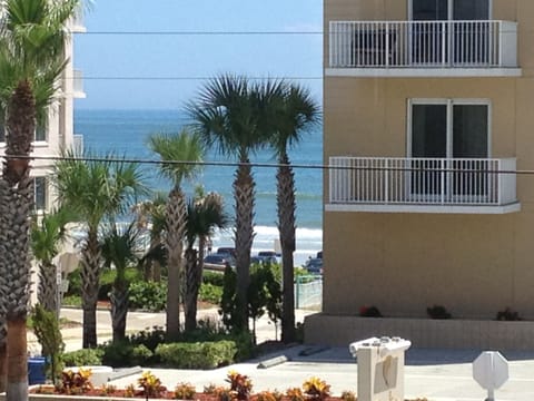 our view from front balcony looking down the beach ramp. 