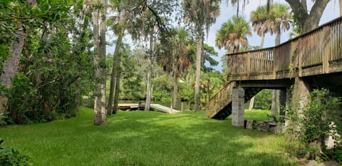 View of the backyard and river