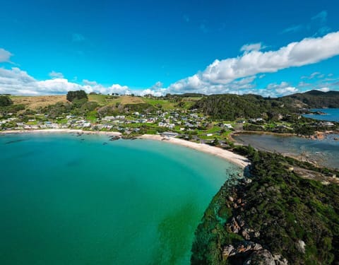 On the beach, sun loungers, beach towels