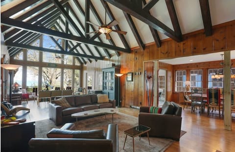 The great room with view of Lake Michigan